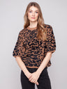 Charlie B Women's Hairy Jacquard Knit Sweater