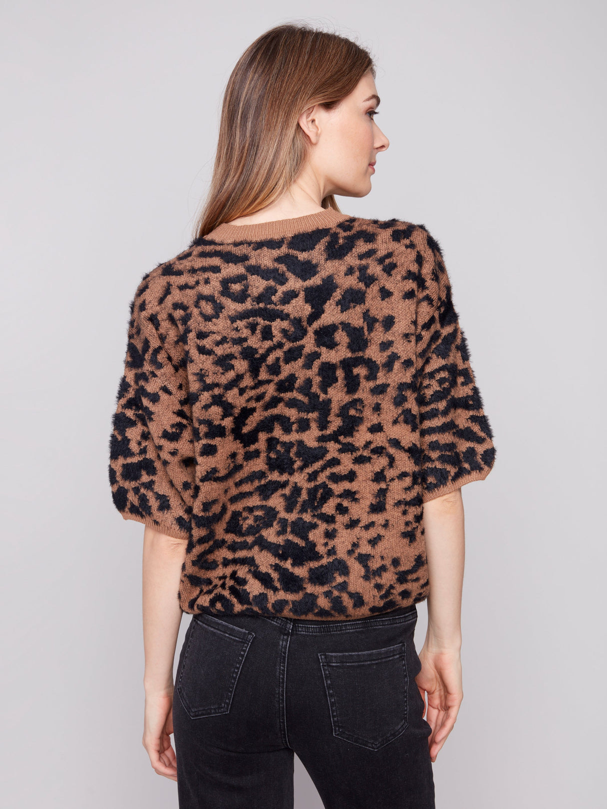 Charlie B Women's Hairy Jacquard Knit Sweater