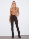 Charlie B Women's Cuffed Slim 5-Pocket Colored Twill Pants