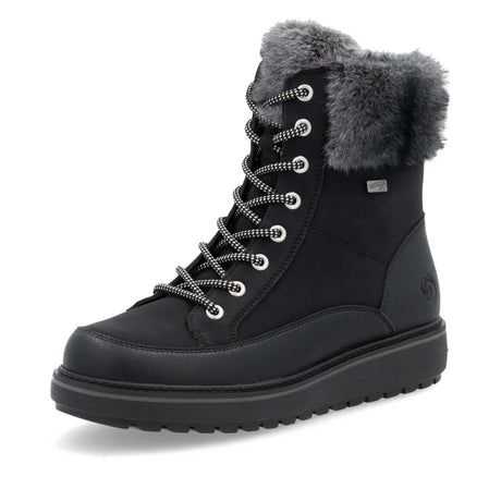 Remonte Women's Lace-Up Zip Mid Height Boots