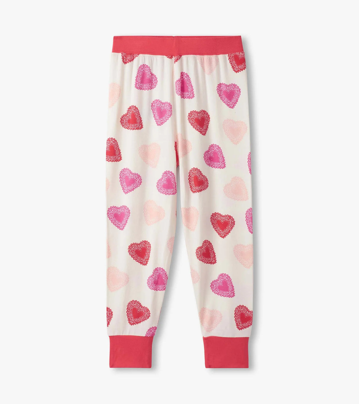 Hatley Kids/Youth Girls Cut Out Hearts Bamboo PJ Set