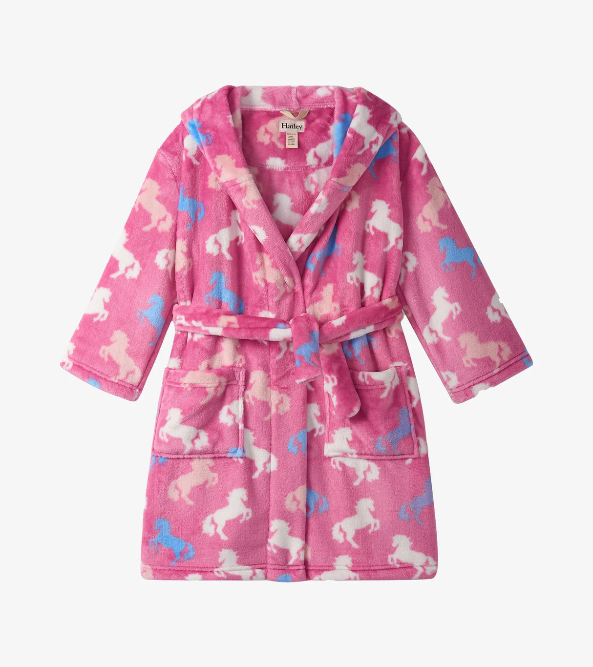 Hatley Youth Girls Horses Fuzzy Fleece Robe