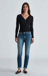 Mavi Women's Kathleen Mid Used Feather Blue Jeans