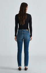 Mavi Women's Kathleen Mid Used Feather Blue Jeans