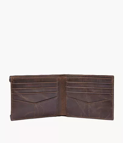Fossil Men's Derrick Sliding 2-in-1 Wallet Dark Brown