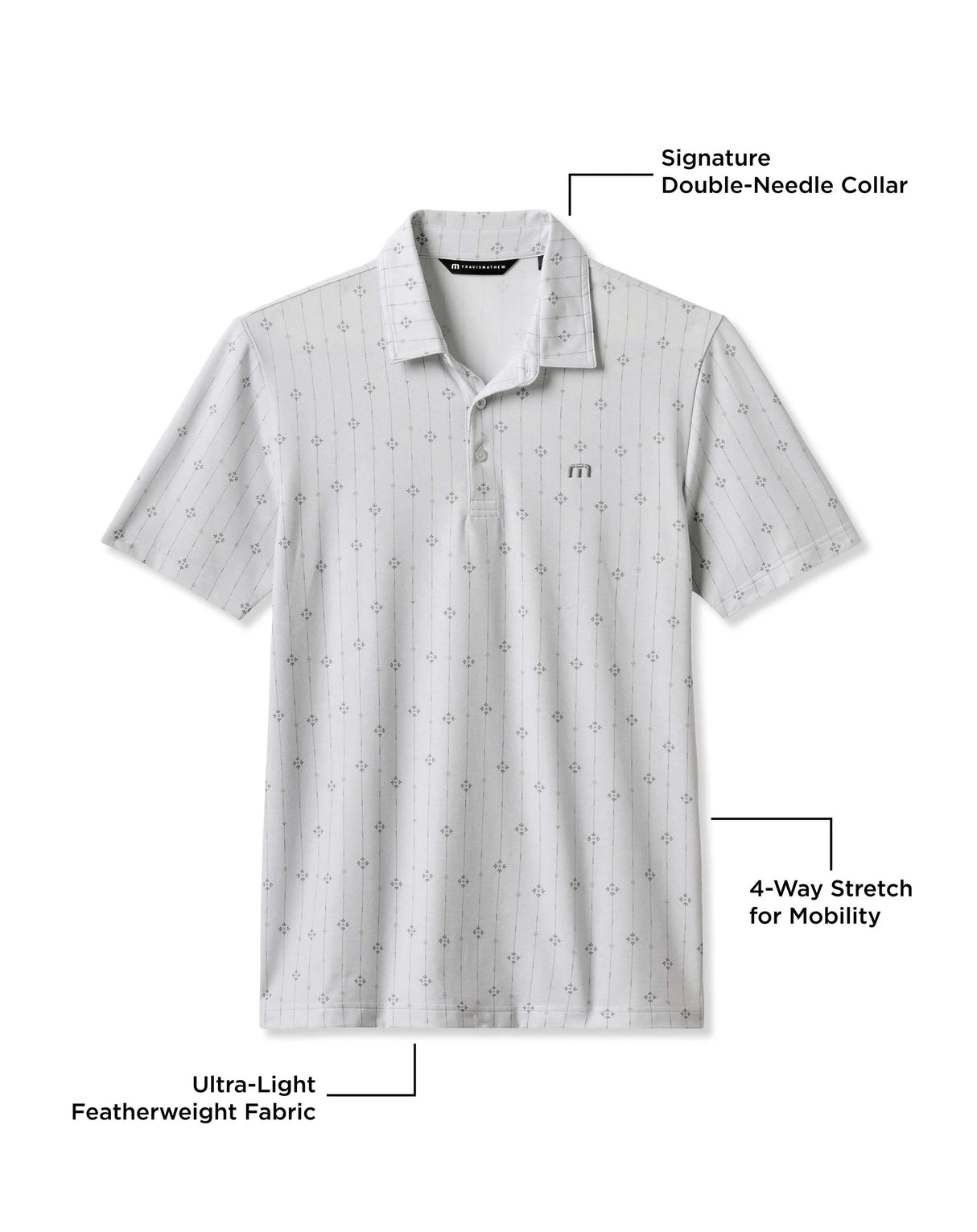 TravisMathew Men's Featherweight Deco Polo