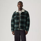 Levi's Men's Type 3 Sherpa Trucker Merle Plaid Jacket