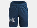 Under Armour Youth Boys Tech Logo Athletic Shorts - Wham Blue