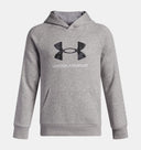Under Armour Youth Boys Rival Fleece Big Logo Hoodie - Mod Grey