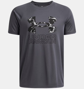 Under Armour Youth Boys Tech Hybrid Short Sleeve T-Shirt - Castlerock