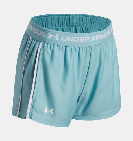 Under Armour Youth Girls Tech Play Up Shorts - Blue Haze