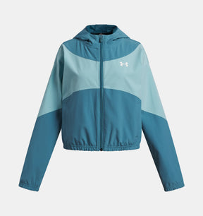 Under Armour Youth Girls Rival Woven Jacket - Boundless Blue