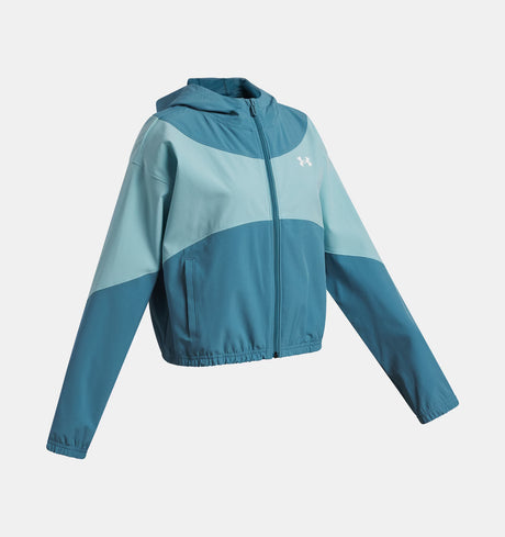 Under Armour Youth Girls Rival Woven Jacket - Boundless Blue