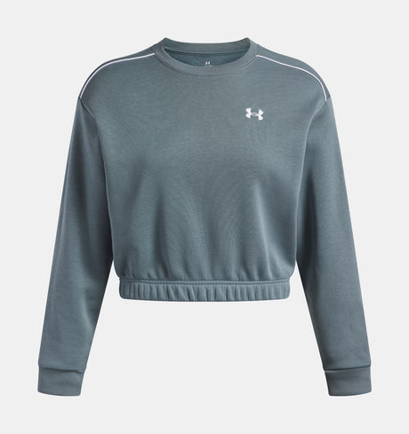 Under Armour Women's Rival Fleece Piped Crew - Jasper Blue