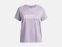 Under Armour Youth Girls Tech Twist Short Sleeve T-Shirt - Purple Crest