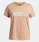 Under Armour Youth Girls Tech Twist Logo Short Sleeve T-Shirt - Orange Bloc