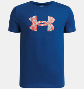 Under Armour Youth Boys Pixel Logo Short Sleeve T-Shirt - Varsity Blue
