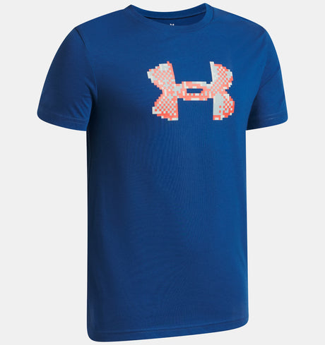 Under Armour Youth Boys Pixel Logo Short Sleeve T-Shirt - Varsity Blue