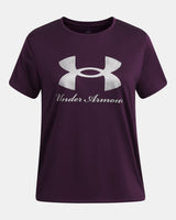 Under Armour Youth Girls Tech Shimmer Graphic SS T-Shirt