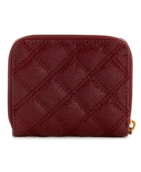 Guess Giully Small Zip Around Wallet - Burgundy