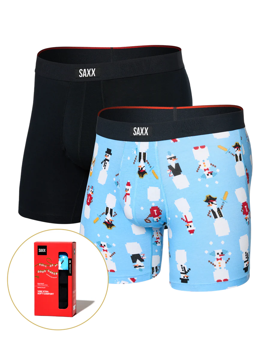 Saxx Men's Vibe Xtra Soft Comfort Boxer Brief Fly 2-Pack