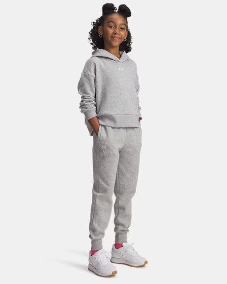 Under Armour Youth Girls Fleece Athletic Joggers - Mod Grey