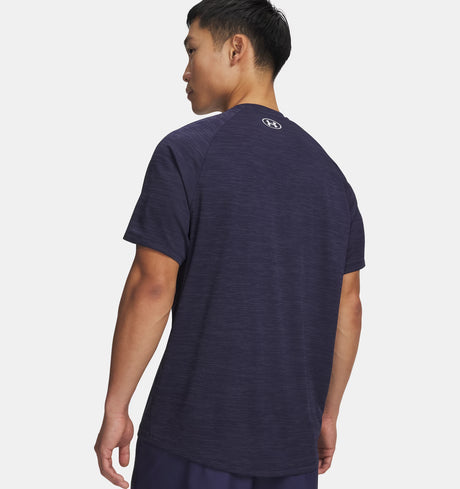 Under Armour Men's Tech Textured SS Workout T-Shirt - Midnight Navy