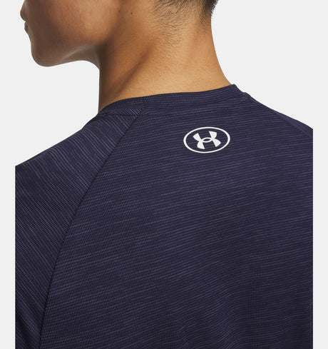Under Armour Men's Tech Textured SS Workout T-Shirt - Midnight Navy