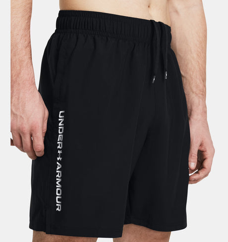 Under Armour Men's Tech Woven Wordmark 8.25in Shorts - Black