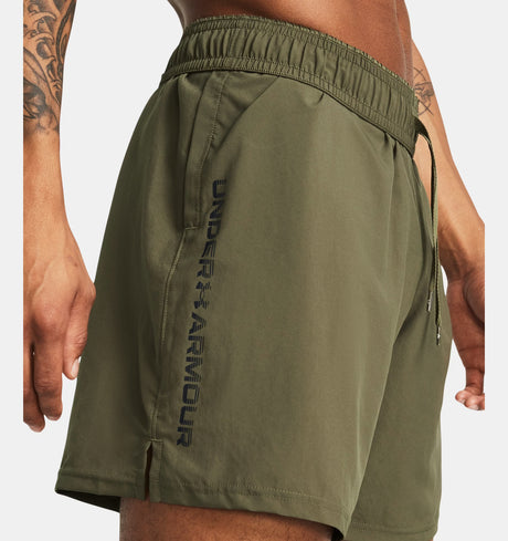 Under Armour Men's Tech Woven Wordmark 8.25in Shorts - Marine Green