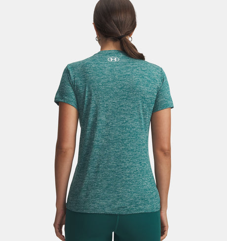 Under Armour Women's Tech Twist V-Neck Short Sleeve T-Shirt - Rack Green