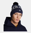 Under Armour Men's Halftime Pom Beanie - Midnight/White