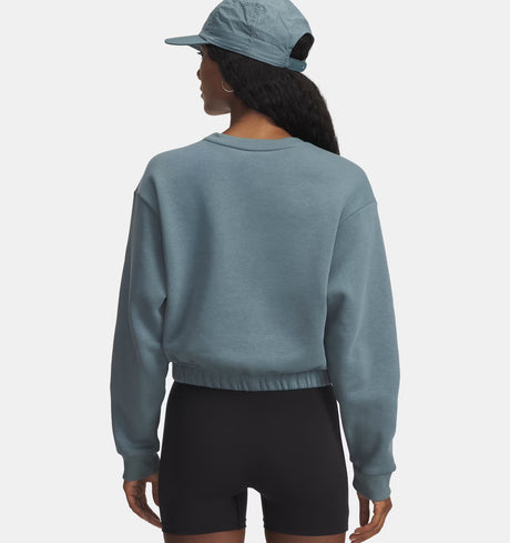 Under Armour Women's Rival Fleece Piped Crew - Jasper Blue