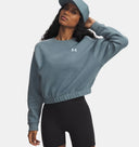 Under Armour Women's Rival Fleece Piped Crew - Jasper Blue