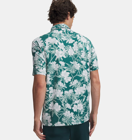 Under Armour Men's Matchplay Printed Polo - Rack Green/White