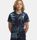 Under Armour Youth Boys Matchplay Printed Boys Polo - Midnight Navy