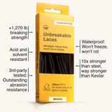 Adventure Andy Unbreakable Boot Laces - Black