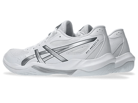 Asics Women's Gel-Rocket 12 Court Shoes - White/Silver