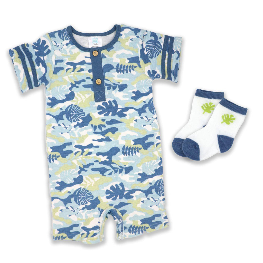Baby Mode Boys 2pc Romper Set - Baby Mode - A&M Clothing & Shoes - Westlock AB