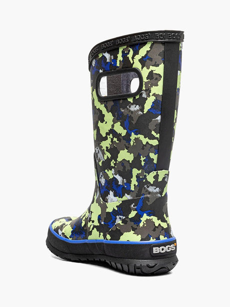Bogs Kids Boys Camo Texture Rainboots - Black Multi