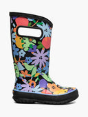 Bogs Kids Girls Overlap Flowers Rainboots - Black Multi