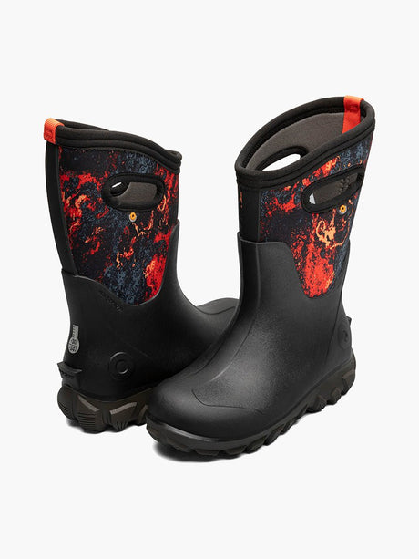 Bogs Kids/Youth Classic Seamless Acid Camo Winter Boots - Black Multi