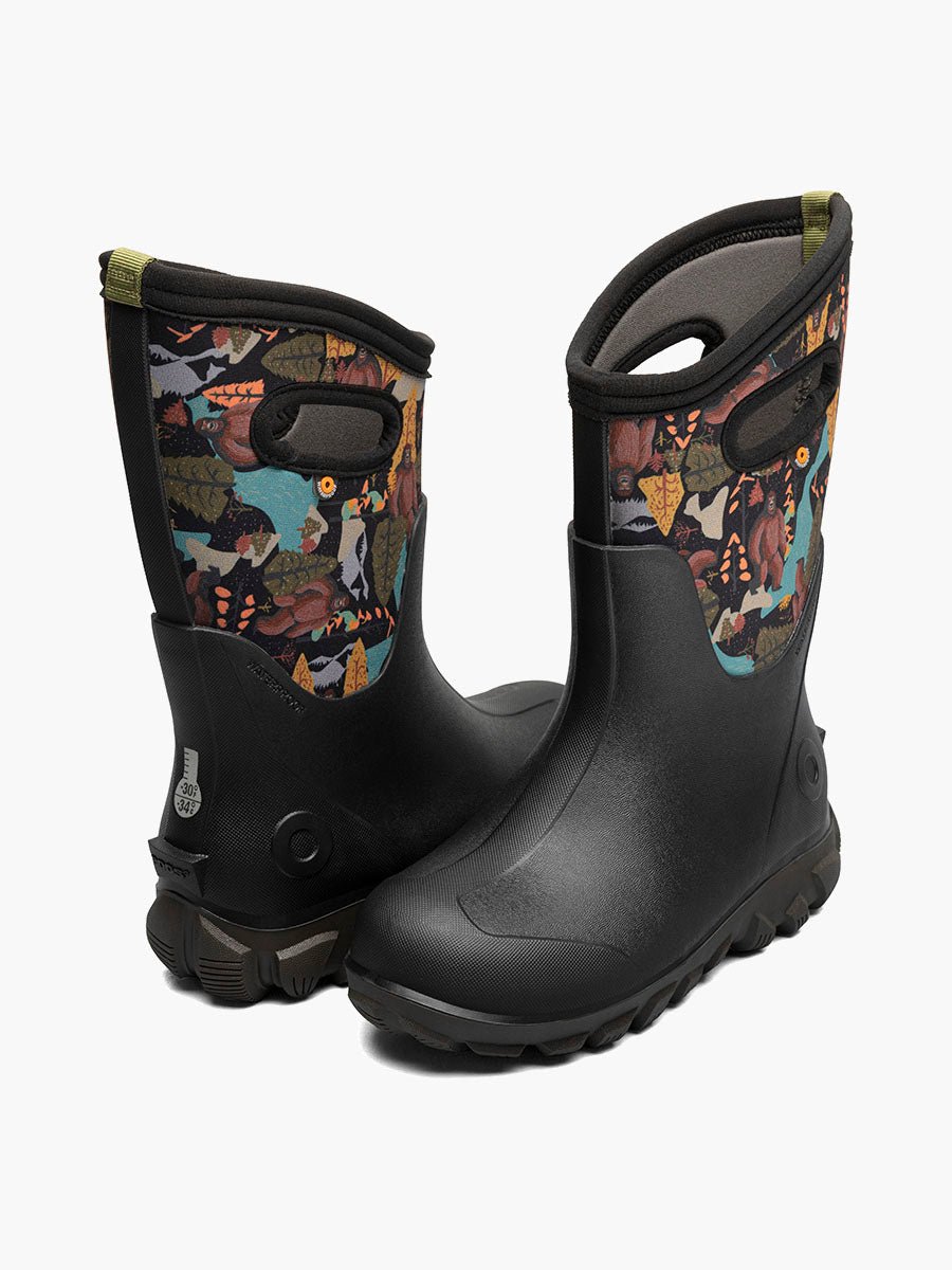 Bogs Kids/Youth Classic Seamless Winter Boots Yeti - Black Multi