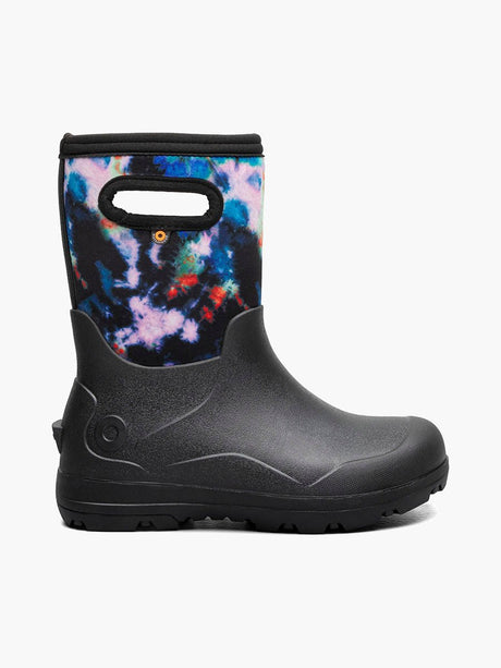 Bogs Kids/Youth York Seamless Winter Boots Tie Dye - Black Multi
