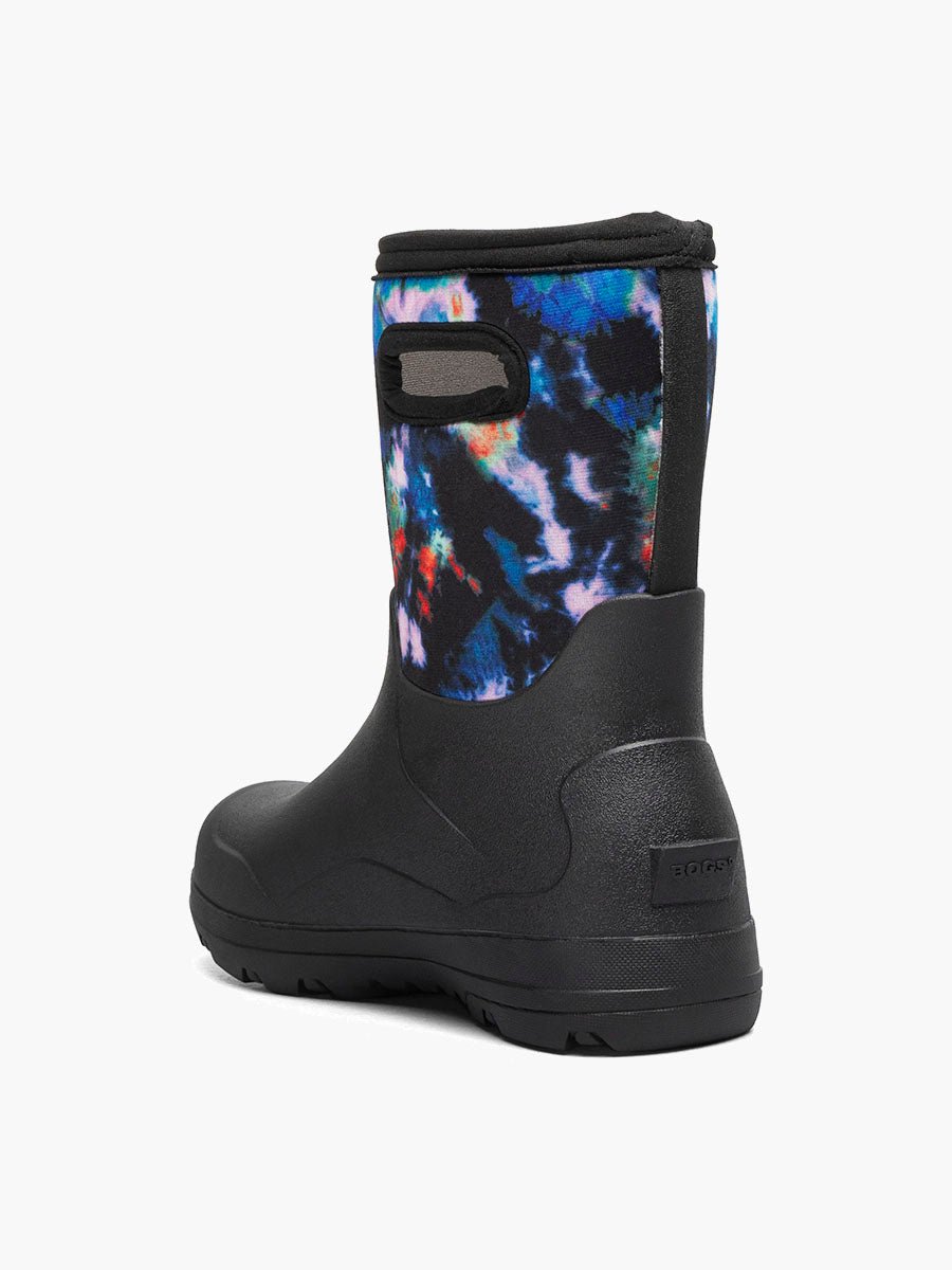 Bogs Kids/Youth York Seamless Winter Boots Tie Dye - Black Multi