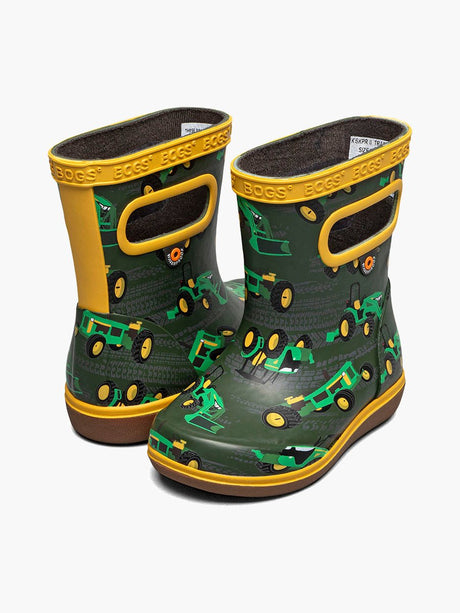 Bogs Toddler Boys Skipper II Tractor Rainboots - Green Multi