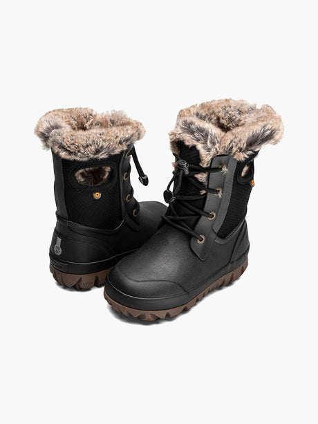 Bogs Youth Girls Arcata II Dots Winter Boots - Black