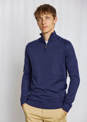 Bruun & Stengade Men's 1/4 Zip Sweater - Thunder