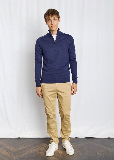 Bruun & Stengade Men's 1/4 Zip Sweater - Thunder