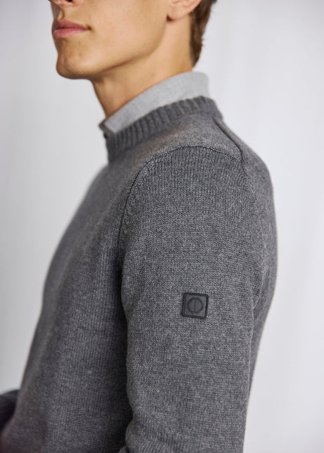 Bruun & Stengade Men's Cotton Crew Sweater - Grey